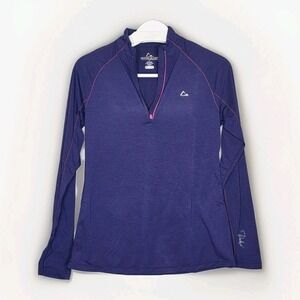 Paradox Shirt Base Layer Med Purple 1/4 Zip Merino Blend Purple Athletic Hiking
